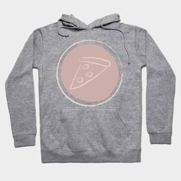 Pink Chalk Pizza Logo Hoodie by InkyArt